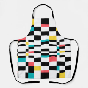 Colourful, modern, trendy, fun geometric pattern apron