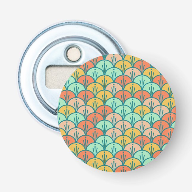 Colourful Modern Trendy Geometric Fish Scale Bottle Opener (Front)