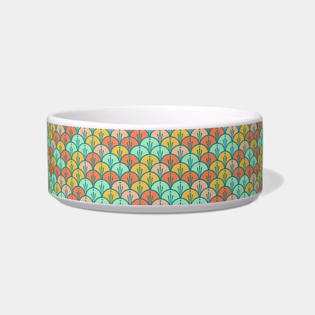 Colourful Modern Trendy Geometric Fish Scale Bowl (Front)