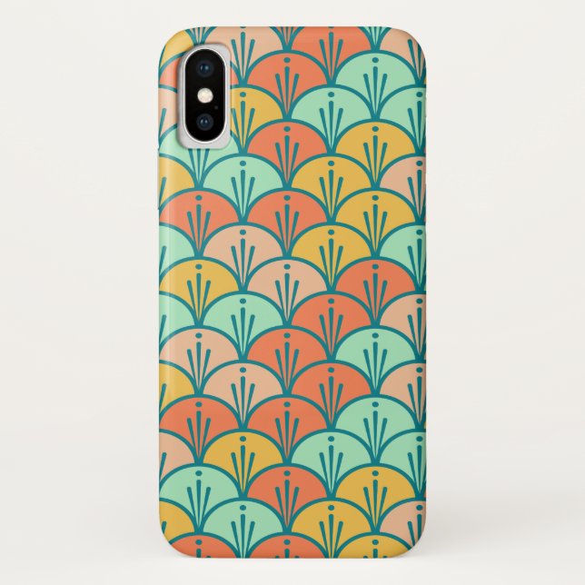 Colourful Modern Trendy Geometric Fish Scale Case-Mate iPhone Case (Back)