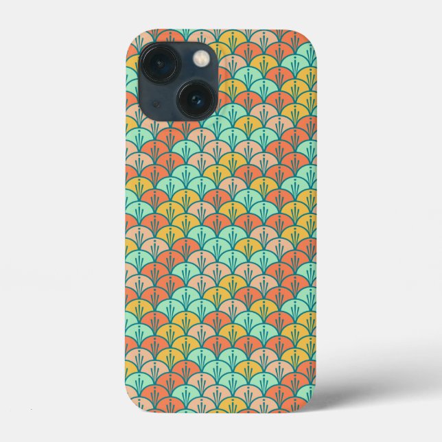 Colourful Modern Trendy Geometric Fish Scale Case-Mate iPhone Case (Back)