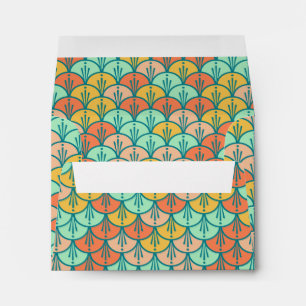 Colourful Modern Trendy Geometric Fish Scale Envelope