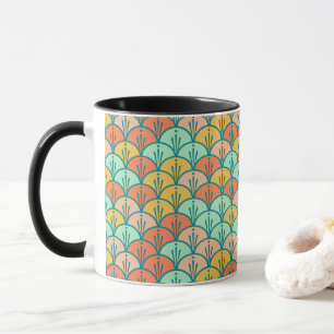Colourful Modern Trendy Geometric Fish Scale Mug