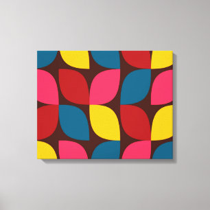 Colourful, modern, trendy, urban flower abstractio canvas print