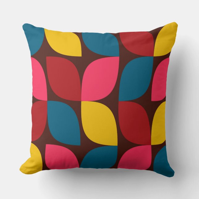 Colourful, modern, trendy, urban flower abstractio cushion (Front)