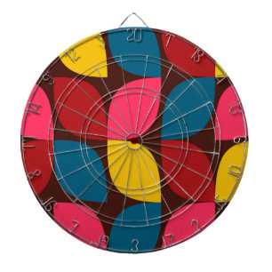 Colourful, modern, trendy, urban flower abstractio dartboard