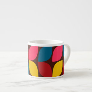 Colourful, modern, trendy, urban flower abstractio espresso cup