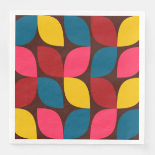 Colourful, modern, trendy, urban flower abstractio napkin
