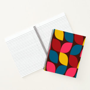 Colourful, modern, trendy, urban flower abstractio notebook