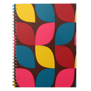 Colourful, modern, trendy, urban flower abstractio notebook