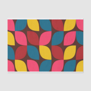 Colourful, modern, trendy, urban flower abstractio tissue paper