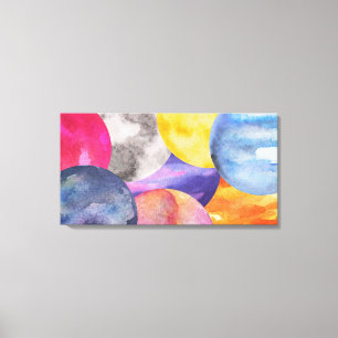 Colourful Modern Watercolors Stretched Canvas Prin Print