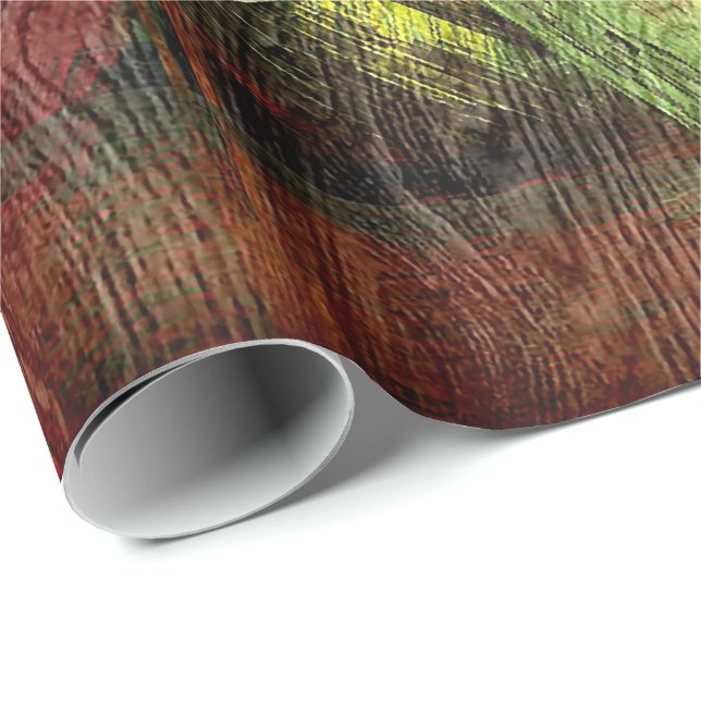 Colourful Modern Wood Grain Background #2 Wrapping Paper (Roll Corner)