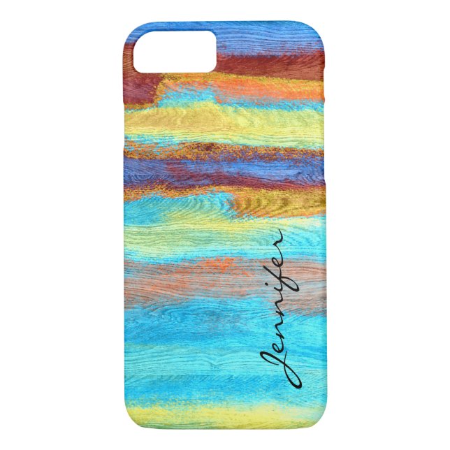 Colourful Modern Wood Grain Background #31 Case-Mate iPhone Case (Back)