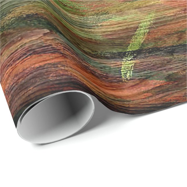 Colourful Modern Wood Grain Background #3 Wrapping Paper (Roll Corner)