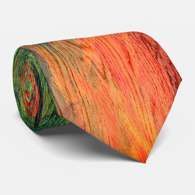 Colourful Modern Wood Grain Background #4 Tie (Rolled)