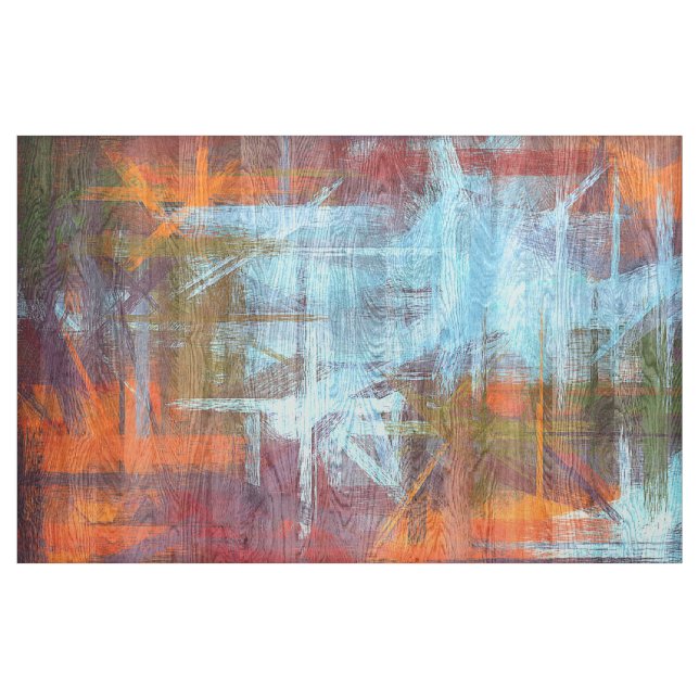 Colourful Modern Wood Grain Background Fabric (Yard)