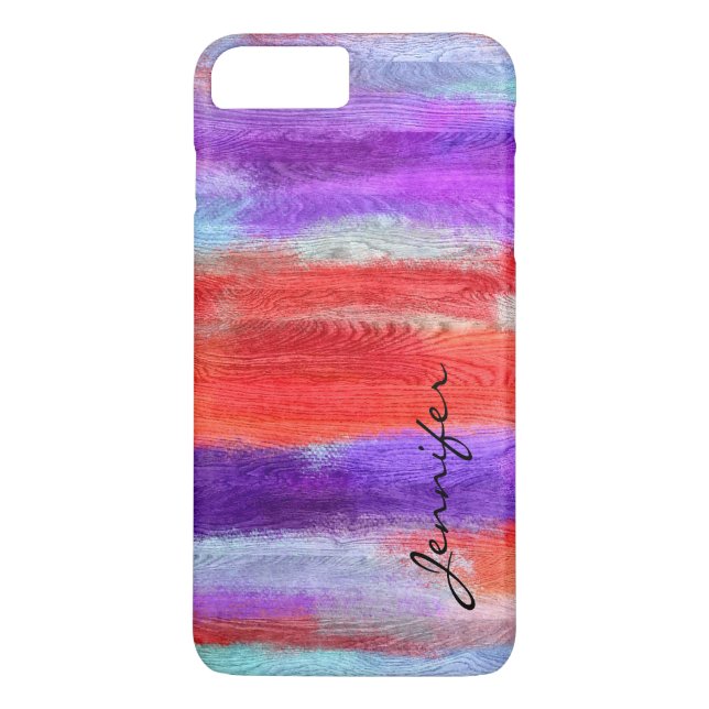 Colourful Modern Wood Grain Look #9 Case-Mate iPhone Case (Back)