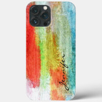 Colourful Modern Wood Grain Look