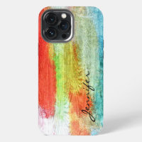 Colourful Modern Wood Grain Look
