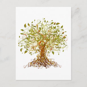 Colourful Modernist Tree 13 Postcard