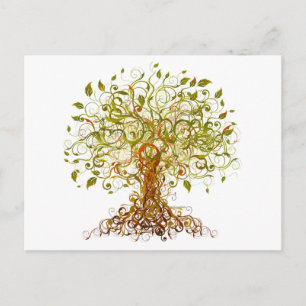 Colourful Modernist Tree 13 Postcard