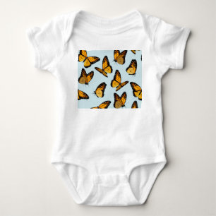 Colourful Monarch Butterflies Vintage Illustration Baby Bodysuit