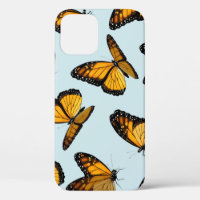 Colourful Monarch Butterflies Vintage Illustration