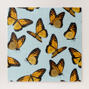 Colourful Monarch Butterflies Vintage Illustration Jigsaw Puzzle