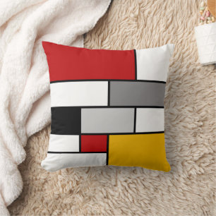 Colourful Mondrian inspiration Cushion
