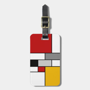 Colourful Mondrian inspiration Luggage Tag