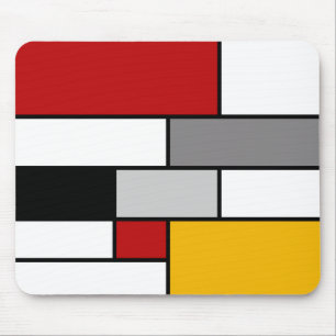 Colourful Mondrian inspiration Mouse Mat