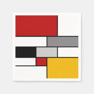 Colourful Mondrian inspiration Napkin