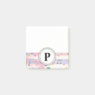 Colourful Monogram Music Note Musician