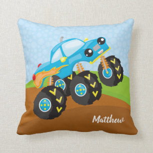 Colourful monster truck cushion