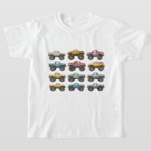 Colourful Monster Trucks Grid Kids