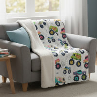 Colourful Monster Trucks Kids Bedroom Gift