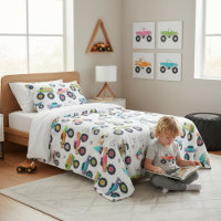 Colourful Monster Trucks Kids Room Gift