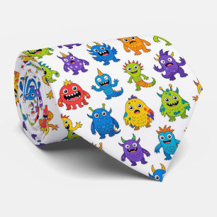 Colourful Monsters Teacher or School Principal Tie