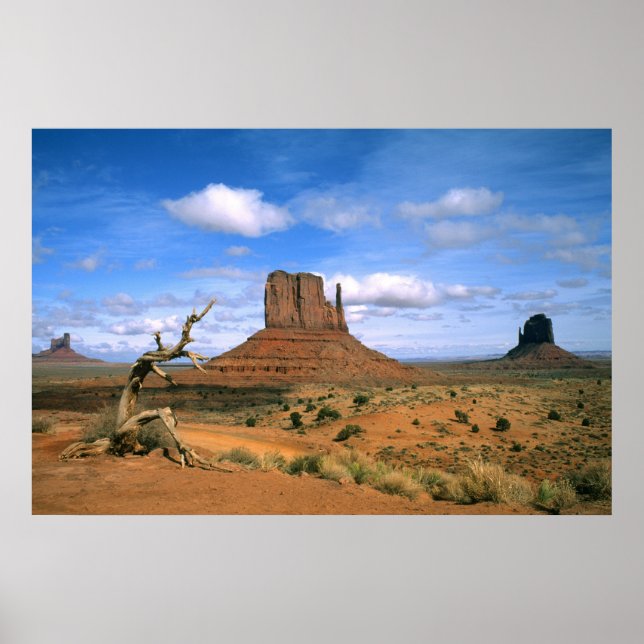 Colourful Monument Valley Mittens in Utah USA Poster (Front)