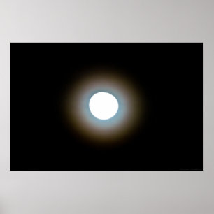 Colourful Moon Halo Poster