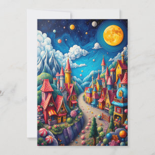 Colourful Moonlit Candy Land & Magical Village Car