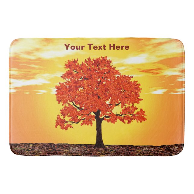 Colourful Morning Oak Bath Mat (Front)