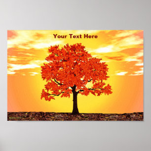 Colourful Morning Oak Poster
