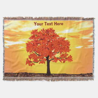 Colourful Morning Oak Throw Blanket