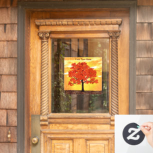 Colourful Morning Oak Window Cling