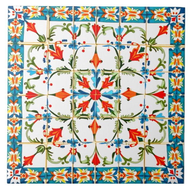 Colourful,Moroccan,mosaic, Tile (Front)