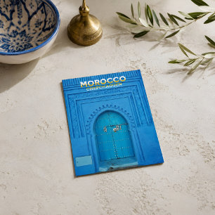 Colourful Moroccan North Medina Blue Old City Postcard