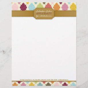 Colourful Moroccan Quatrefoil Custom Letterhead