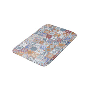 Colourful Moroccan tile Bath Mat